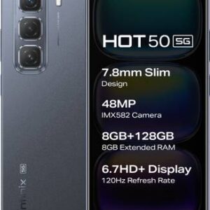 Refurbished Infinix Hot 50 5G (Sleek Black, 128 GB)  (8 GB RAM)
