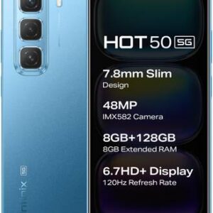 Refurbished Infinix Hot 50 5G (Vibrant Blue, 128 GB)  (8 GB RAM)