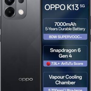 Refurbished OPPO K13 5G (Prism Black, 256 GB)  (8 GB RAM)