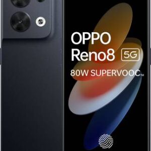 Refurbished OPPO Reno8 5G (Shimmer Black, 128 GB)  (8 GB RAM)